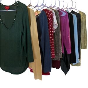 Women's Deep Green Scoop Neck Sweater with Bead Trim